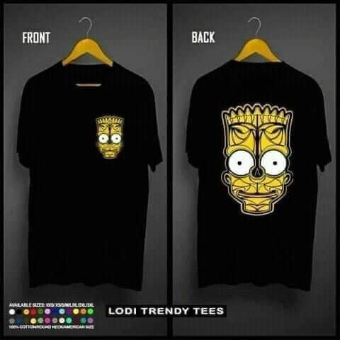 🖤 Bart Mask Graphic Black T-Shirt 😎