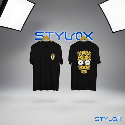 🖤 Bart Mask Graphic Black T-Shirt 😎