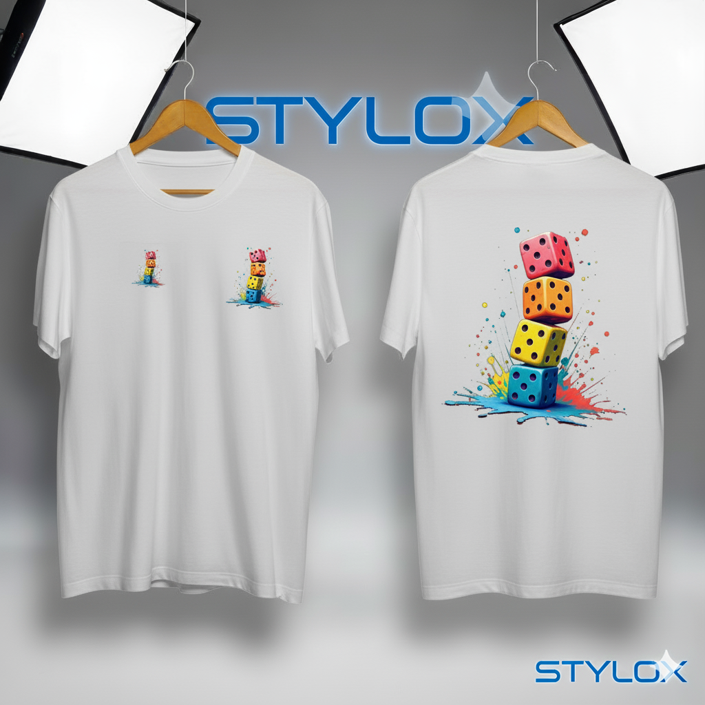 🎲 Stylox Color Splash Dice Tee 🎨