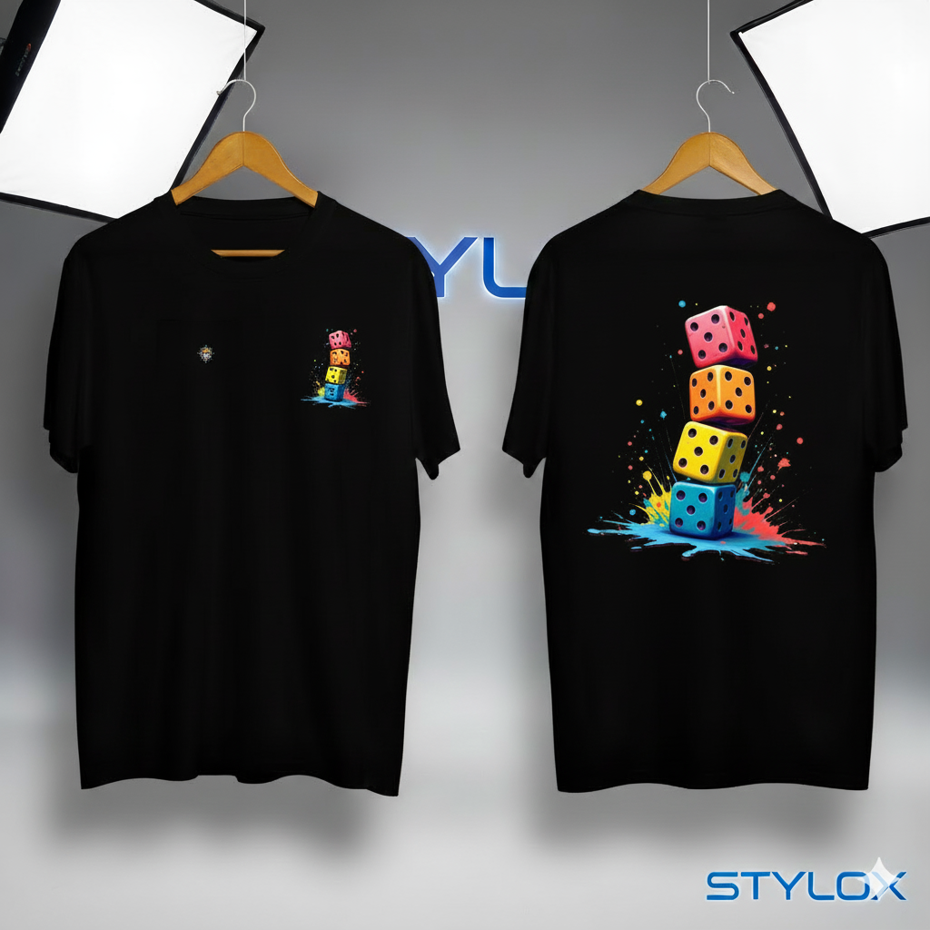 🎲 Stylox Color Splash Dice Tee 🎨