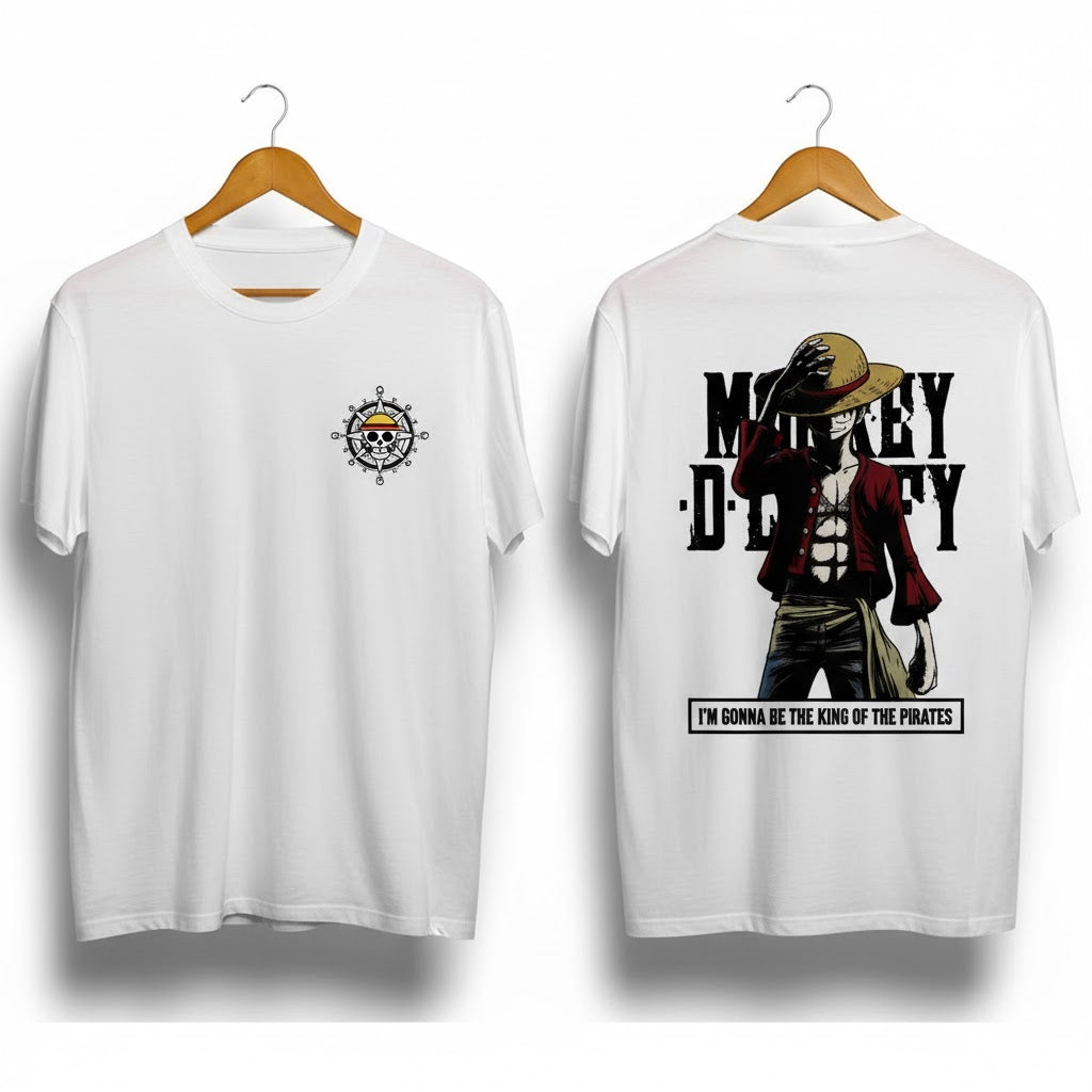 🔥 One Piece “Monkey D. Luffy” Black Graphic Tee 🏴‍☠️