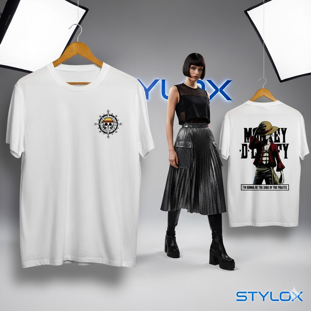 🔥 One Piece “Monkey D. Luffy” Black Graphic Tee 🏴‍☠️